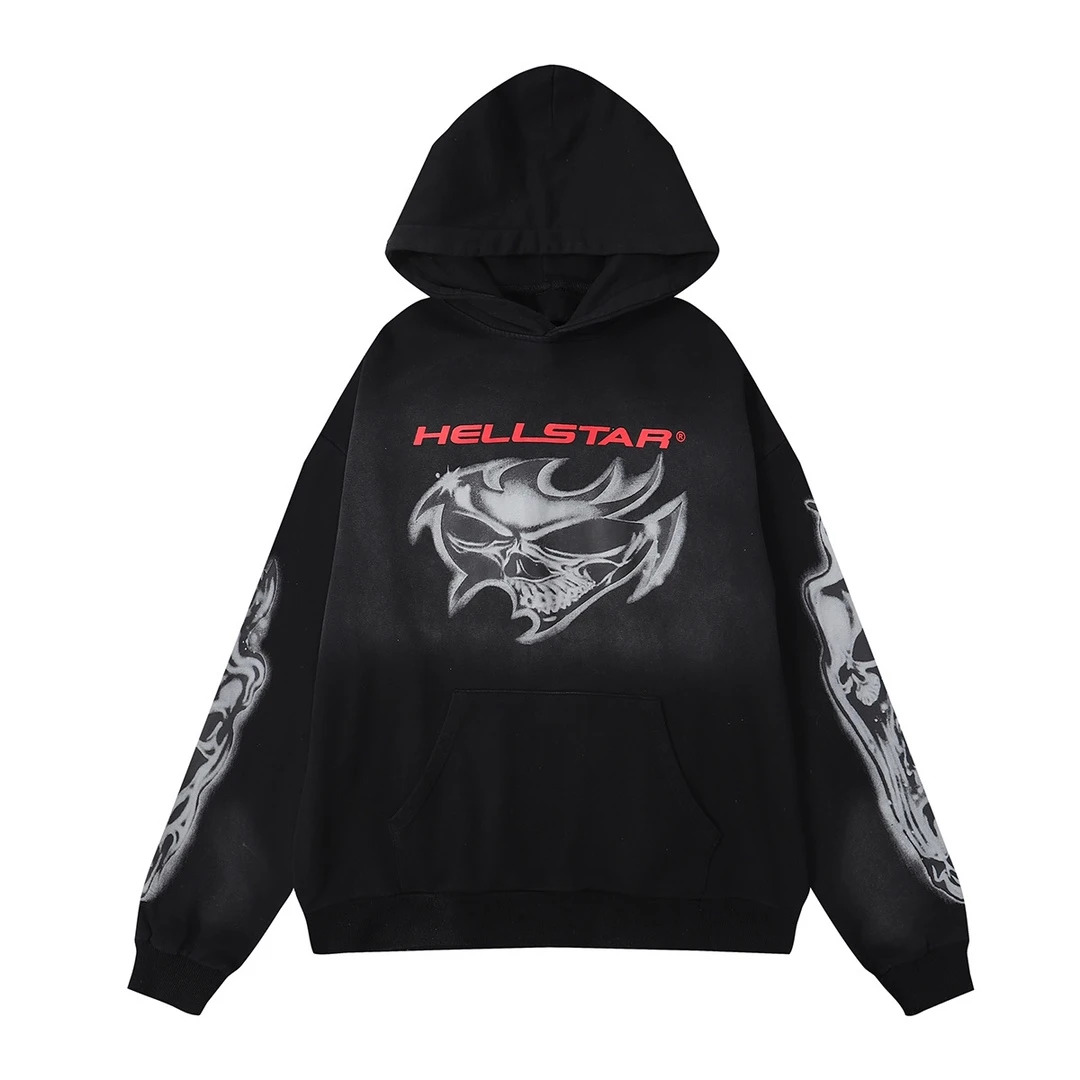 Hellstar Airbrushed Skull Hoodie