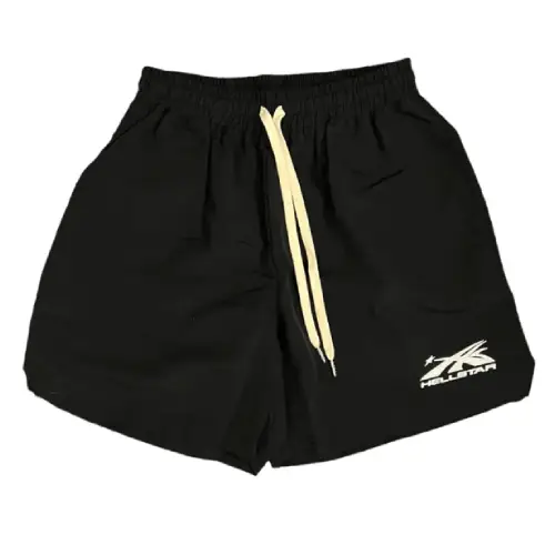 Black Hellstar Studios Logo Nylon Shorts