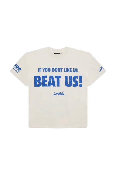 Hellstar Beat Us! T-Shirt White/Blue